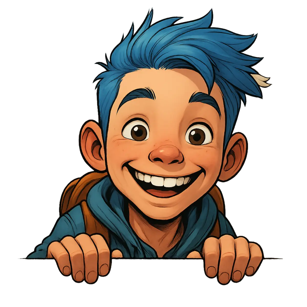 Jared peeking through the screen